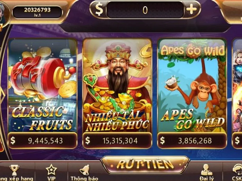 Hình ảnh thế giới máy đánh bạc (slot game) đầy màu sắc của 13win