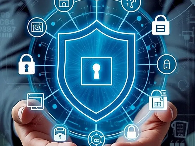 Biểu tượng mật khẩu mạnh với các ký tự phức tạp và khóa an toàn